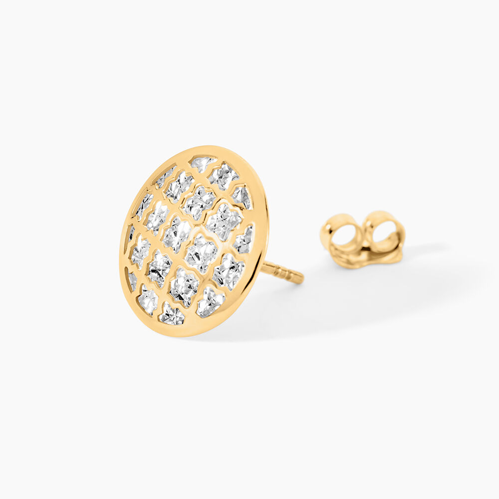 Boucles D'Oreilles Puces Adonijah Or Bicolore - Puces Femme | Marc Orian