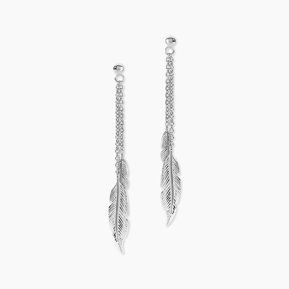 Boucles D'oreilles Pendantes Argent Blanc Irene - Pendantes Femme | Marc Orian