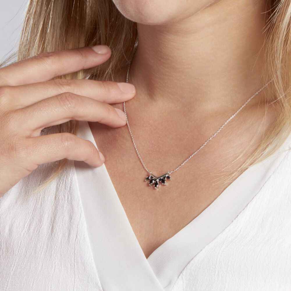 Collier Calixa Argent Blanc Oxyde De Zirconium - Colliers avec pierres Femme | Marc Orian