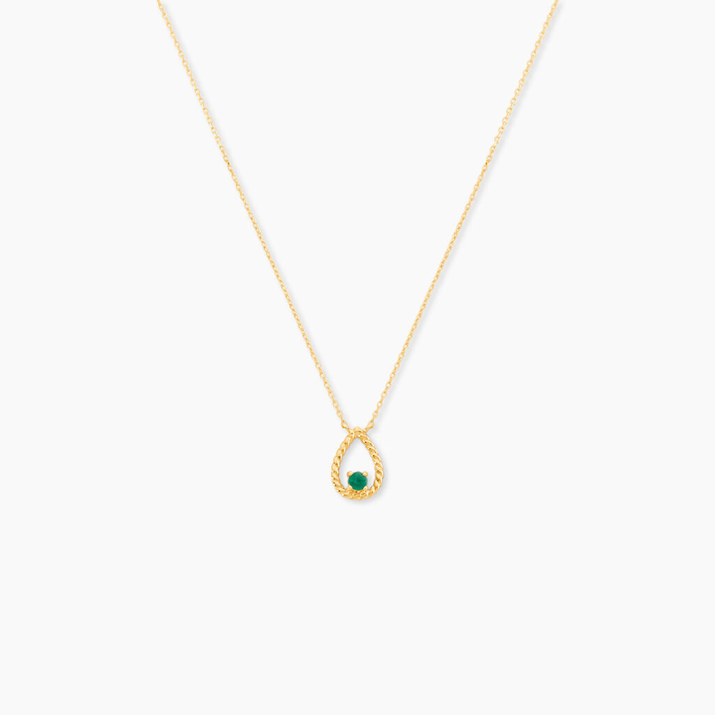 Collier Aena Or Jaune Emeraude - Colliers avec pierres Femme | Marc Orian