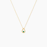 Collier Aena Or Jaune Emeraude - Colliers avec pierres Femme | Marc Orian