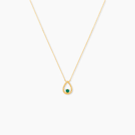 Collier Aena Or Jaune Emeraude - Colliers avec pierres Femme | Marc Orian