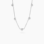 Collier C&oelig;ur D'amour Argent Blanc - Colliers fantaisie Femme | Marc Orian