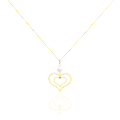 Collier Double Ajoure Or Jaune Perle De Culture - Colliers avec pierres Femme | Marc Orian