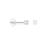 Boucles D'oreilles Puces Victoria Or Blanc Diamant - Puces Femme | Marc Orian