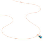 Collier Dalia Or Rose Topaze Et Oxyde De Zirconium - Colliers avec pierres Femme | Marc Orian