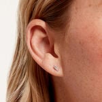 Boucles D'Oreilles Puces Subira Argent Blanc Oxyde De Zirconium - Puces Femme | Marc Orian