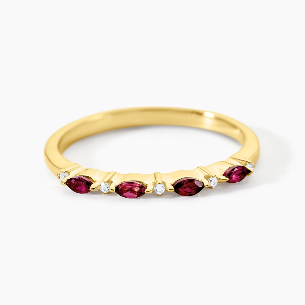 Bague Poem Argent Jaune Rhodolite Oxyde De Zirconium - Bijoux fantaisie Femme | Marc Orian