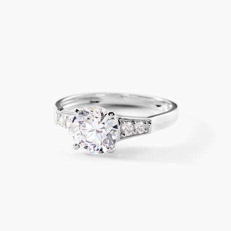 Bague Ivonne Or Blanc Oxyde De Zirconium - Solitaires Femme | Marc Orian