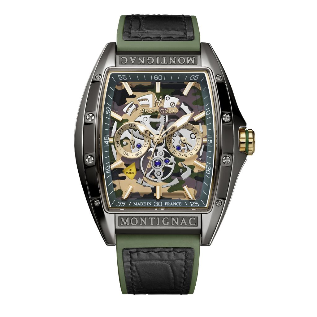 Montre Montignac Tonneau Multicolore - Montres &eacute;tanches Homme | Marc Orian
