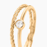 Bague Halo Plaque Or Jaune Oxyde De Zirconium - Bijoux fantaisie Femme | Marc Orian