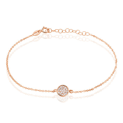 Bracelet Helinie Or Rose Oxyde De Zirconium - Bracelets Medailles Femme | Marc Orian