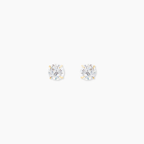 Boucles D'oreilles Puces Or Jaune Katherina Oxyde De Zirconium - Puces Femme | Marc Orian