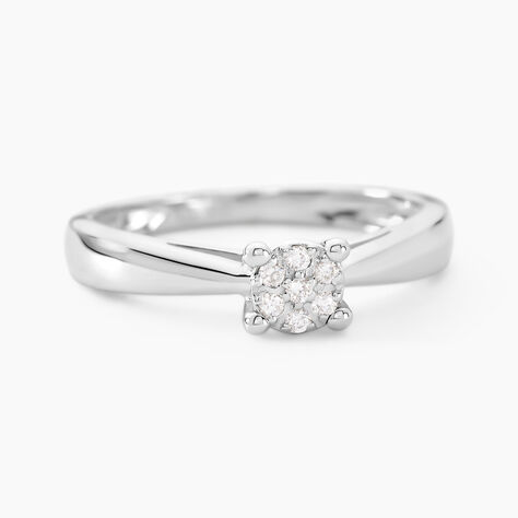 Bague Solitaire Artemis Or Blanc Diamant - Parures de mariage Femme | Marc Orian