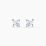 Boucles D'oreilles Puces Alys Argent Blanc Oxyde De Zirconium - Puces Femme | Marc Orian
