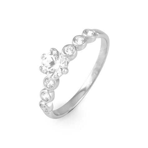 Bague Didiane Argent Blanc Oxyde De Zirconium - Bagues avec pierre Femme | Marc Orian