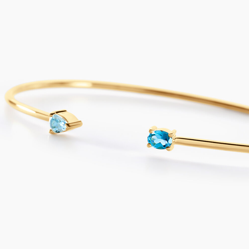 Bracelet Jonc Garden Or Jaune Topaze Oxyde De Zirconium - Bracelets joncs Femme | Marc Orian