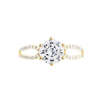 Bague Solitaire Alexendra Or Jaune Oxyde De Zirconium - Solitaires Femme | Marc Orian