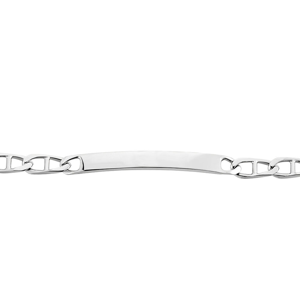 Bracelet Identité Zak Argent Blanc - Gourmettes Homme | Marc Orian