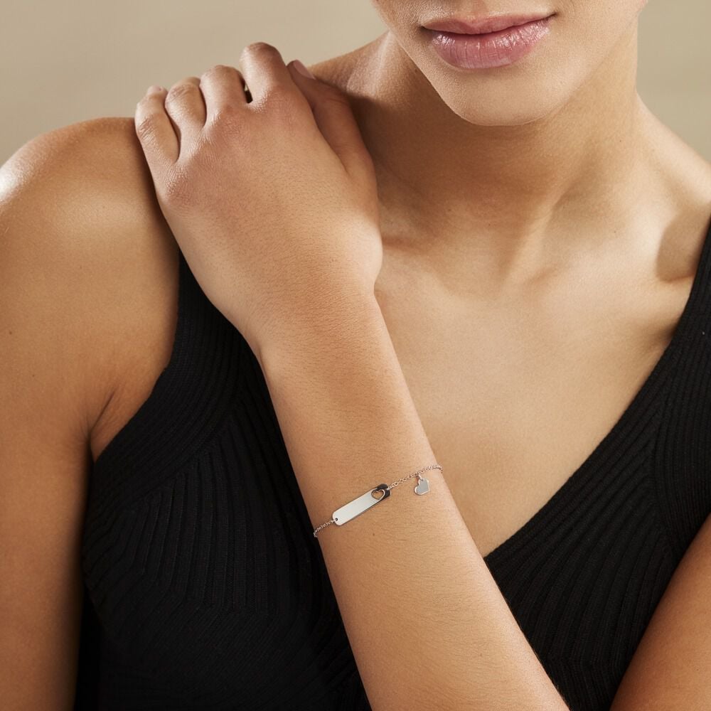 Bracelet Marlaine Argent Blanc - Bracelets chaînes Femme | Marc Orian