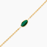 Bracelet Jerry Or Jaune Malachite - Bracelets cha&icirc;nes Femme | Marc Orian