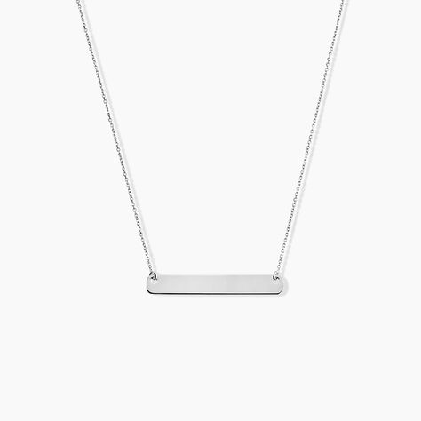 Collier Beavis Or Blanc - Bijoux personnalis&eacute;s Femme | Marc Orian