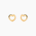 Boucles D'oreilles Puces Anne-maudae Coeurs Or Jaune - Puces Femme | Marc Orian
