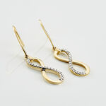 Boucles D'oreilles Pendantes Infino Or Jaune Diamant - Pendantes Femme | Marc Orian