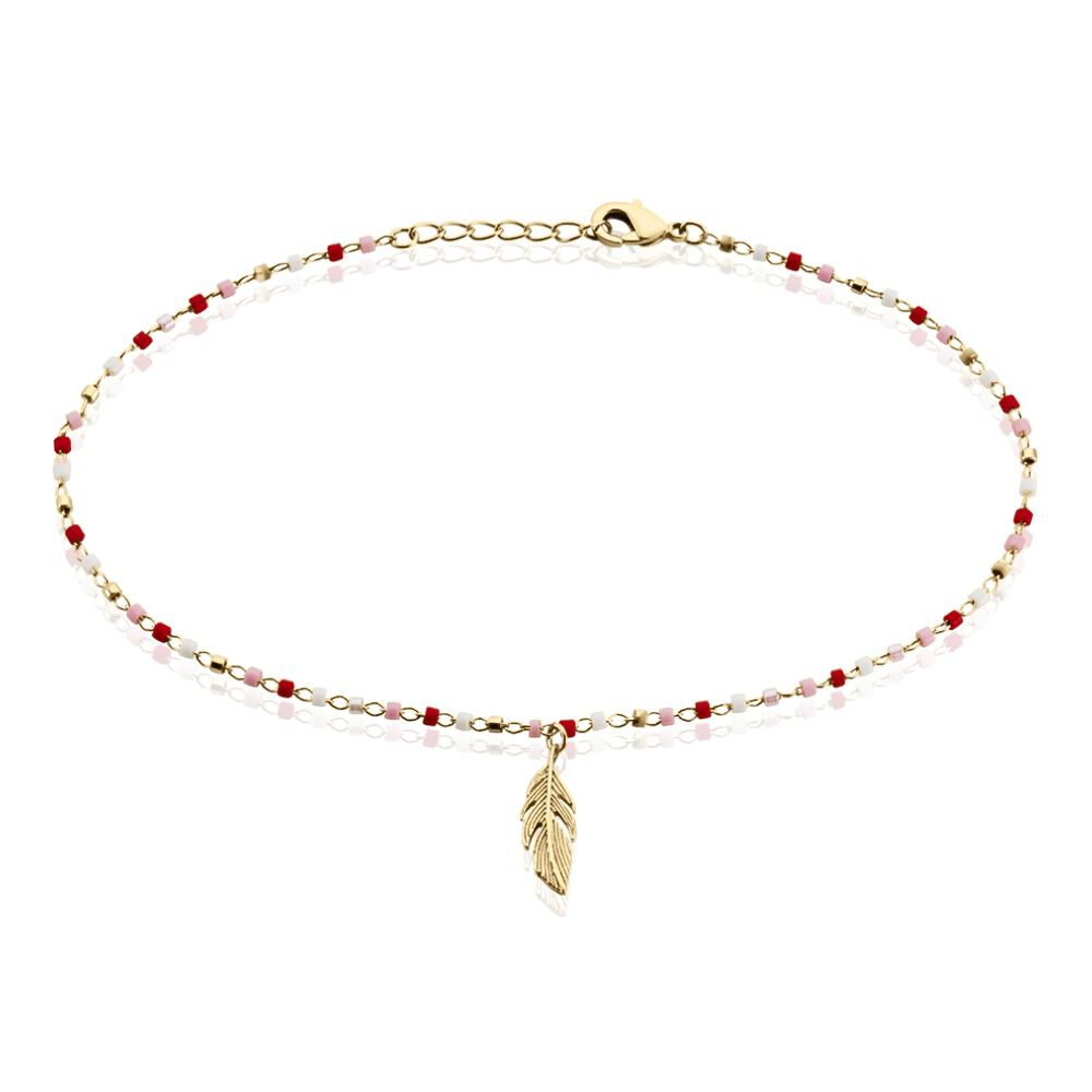 Chaine De Cheville Plaqu&eacute; Or Jaune Mica Perles De Miyuki - Chaines de cheville Femme | Marc Orian