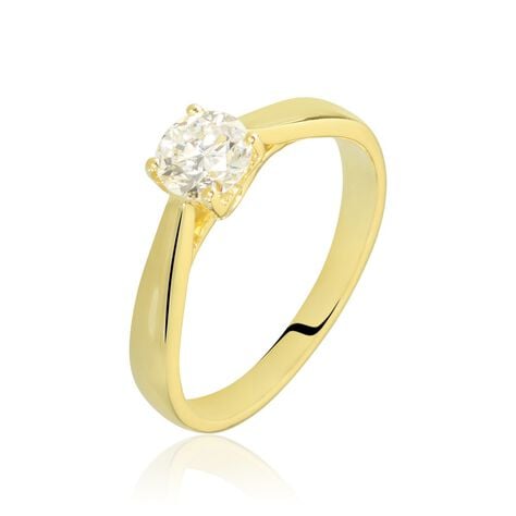 Bague Solitaire Vicoeuria Or Jaune Diamant Synth&eacute;tique - Parures de mariage Femme | Marc Orian