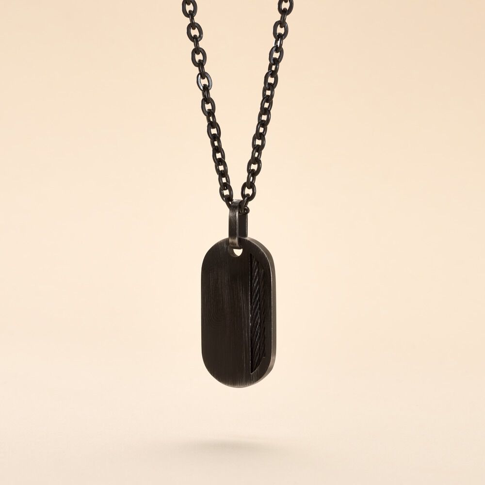 Collier Phebus Him Casual Acier Noir - Colliers fantaisie Homme | Marc Orian