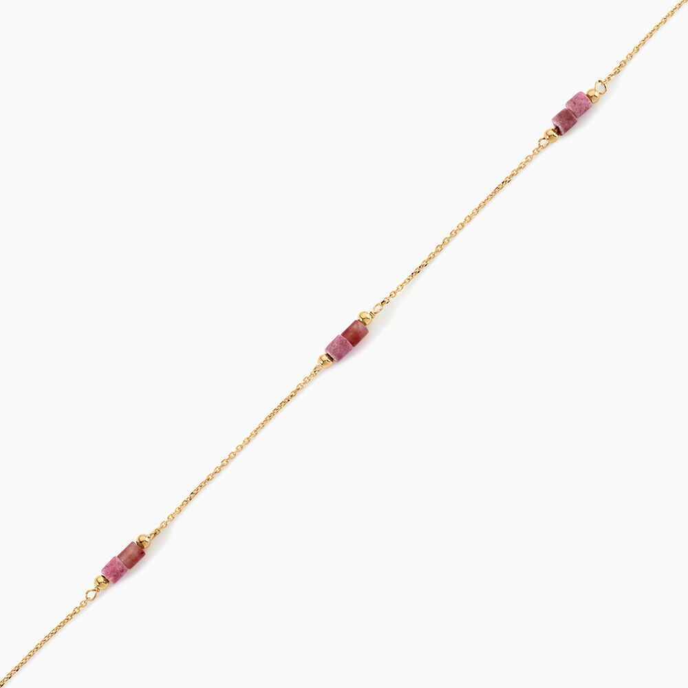 Cha&icirc;ne De Cheville Dimitar Or Jaune Calcedoine - Chaines de cheville Femme | Marc Orian