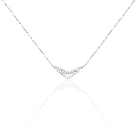 Collier Dayen Argent Blanc Oxyde De Zirconium - Colliers avec pierres Femme | Marc Orian
