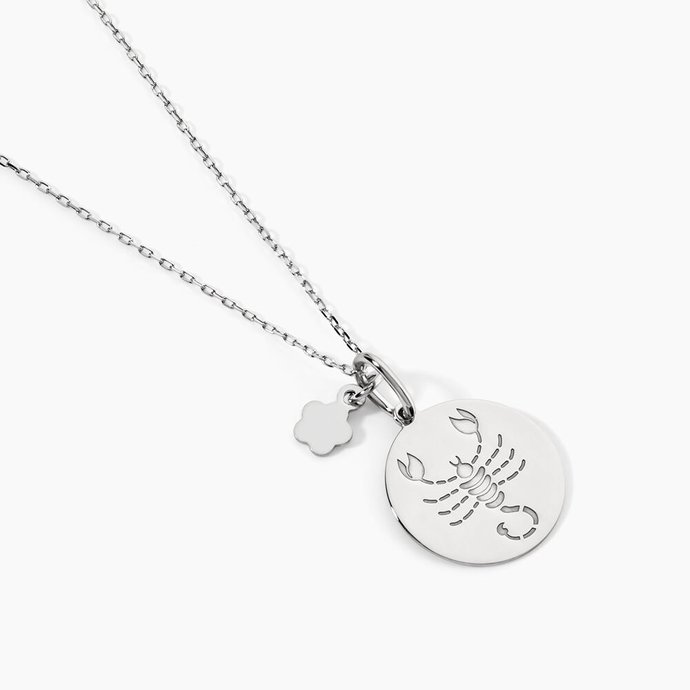 Pendentif Zodiaque Rond Argent Blanc - Bijoux personnalis&eacute;s Famille | Marc Orian