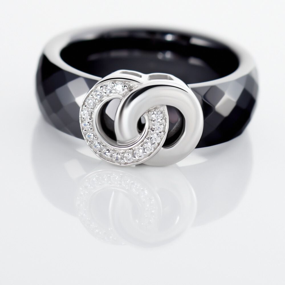 Bague Argent Blanc Valérie Oxyde De Zirconium Et Céramique - Bagues avec pierre Femme | Marc Orian