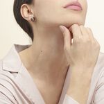 Boucles D'oreilles Puces Nolwen Argent  C&eacute;ramique Oxyde De Zirconium - Puces Femme | Marc Orian