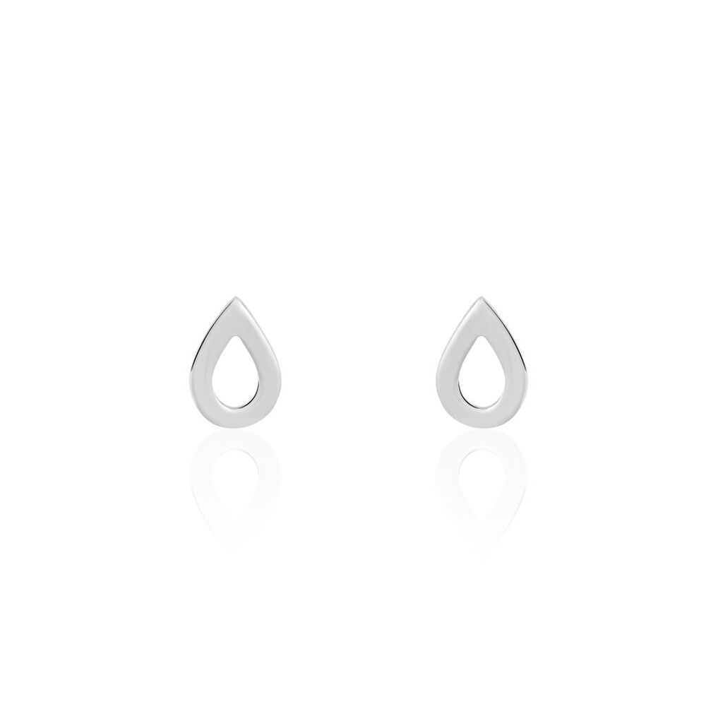Boucles D'oreilles Puces Anh Argent Blanc - Puces Femme | Marc Orian