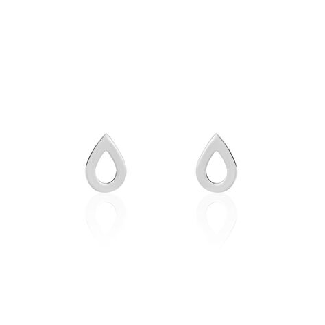 Boucles D'oreilles Puces Anh Argent Blanc - Puces Femme | Marc Orian