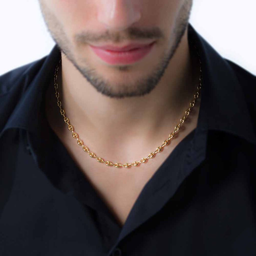 Collier Maille Dami Maille Grain De Cafe Or Jaune - Chaines Homme | Marc Orian