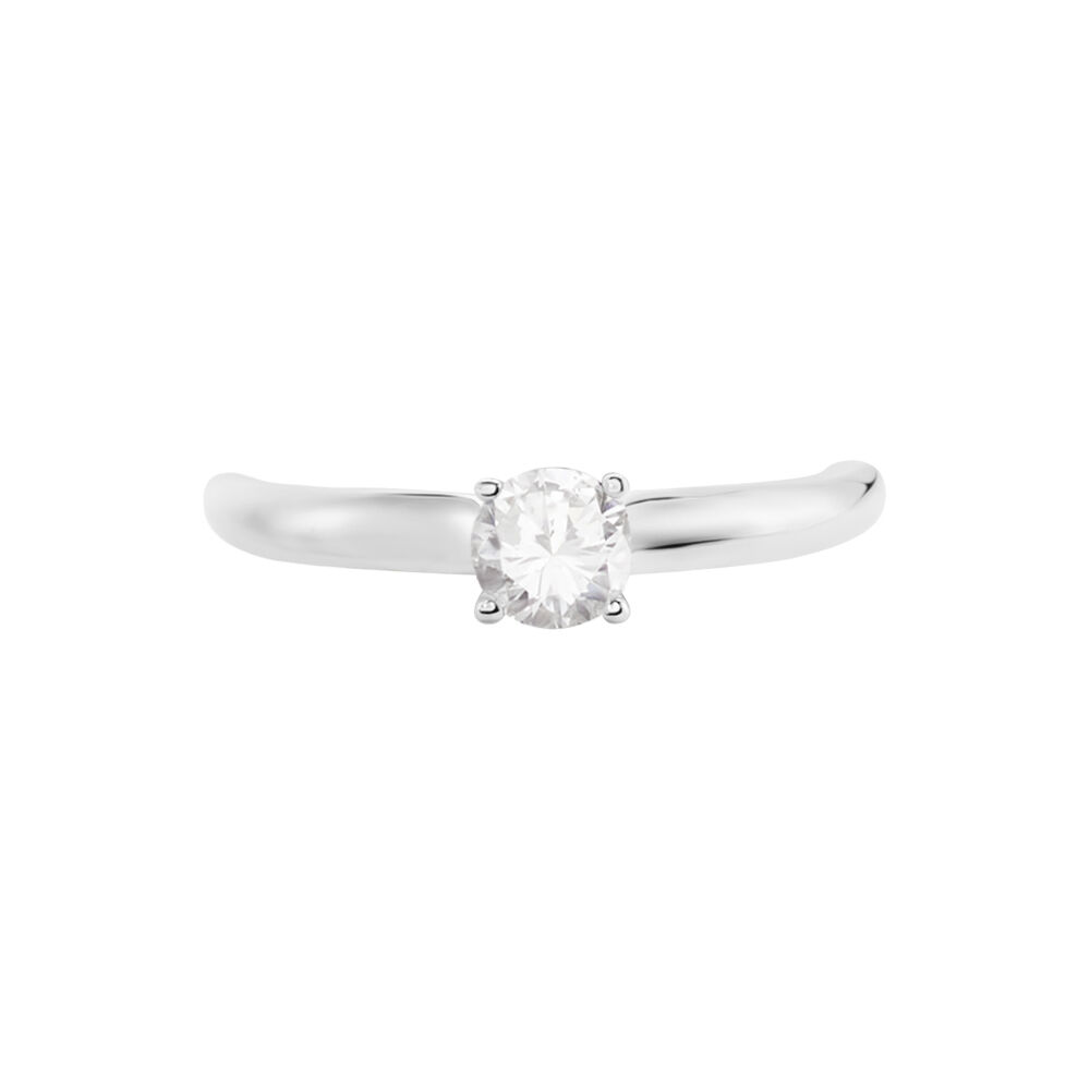 Bague Solitaire Flora Or Blanc Diamant - Solitaires Femme | Marc Orian
