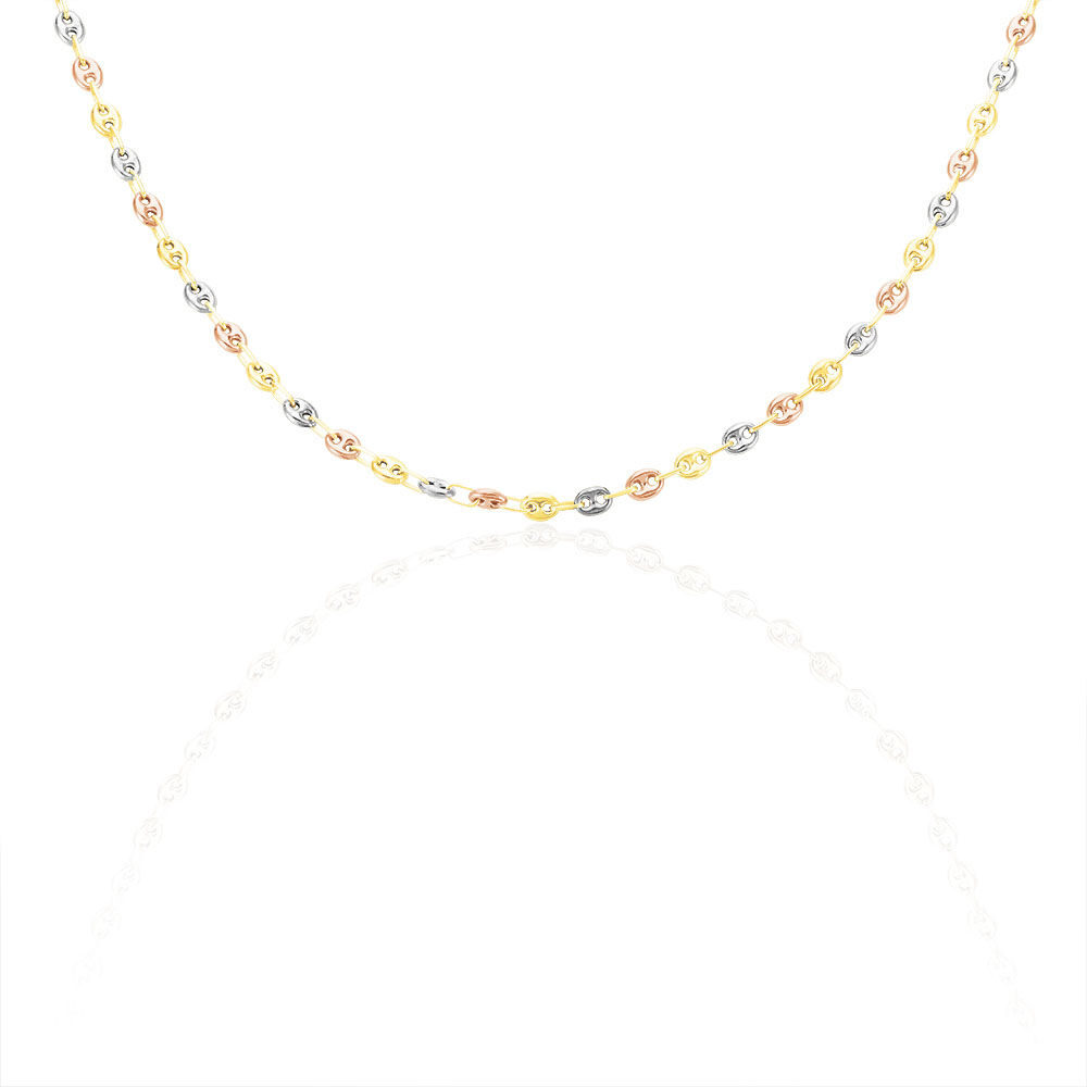 Collier Dami Maille Grain De Cafe Or Tricolore - Chaines Femme | Marc Orian
