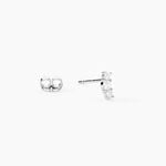 Boucles D'Oreilles Puces Dani Argent Blanc Oxyde De Zirconium - Puces Femme | Marc Orian