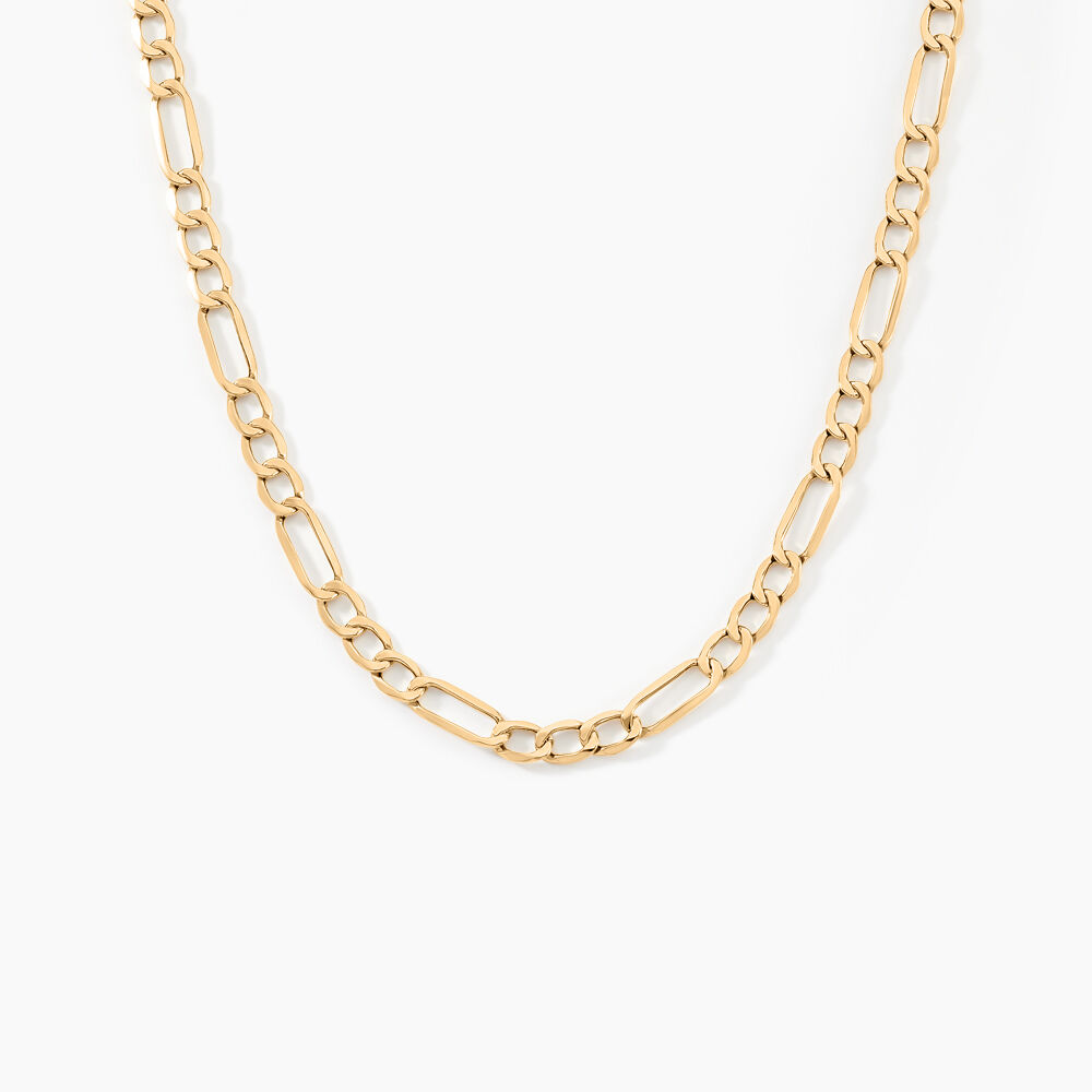 Collier Or Jaune Cameo Maille Altern&eacute;e 1/3 - Chaines Homme | Marc Orian