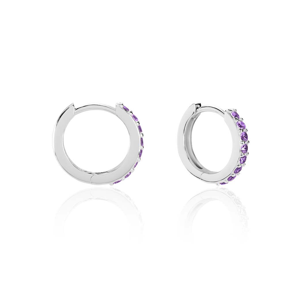 Créoles Rio Argent Blanc Oxyde De Zirconium - Créoles Femme | Marc Orian