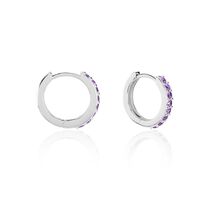 Créoles Rio Argent Blanc Oxyde De Zirconium