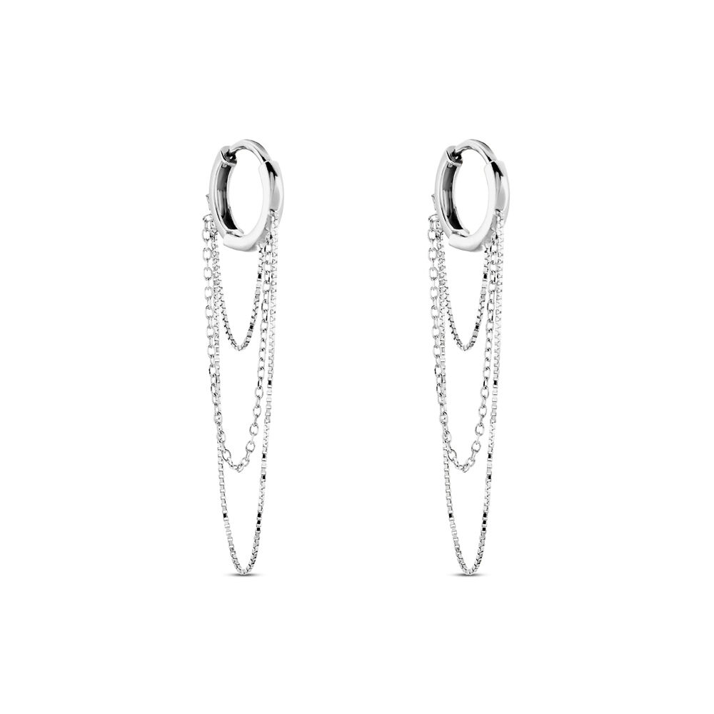 Créoles Argent Blanc Olavi - Créoles Femme | Marc Orian
