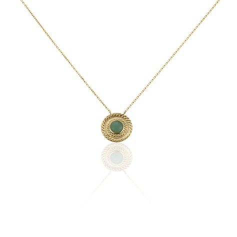 Collier Plaqué Or Jaune Marcia Aventurine - Colliers avec pierres Femme | Marc Orian