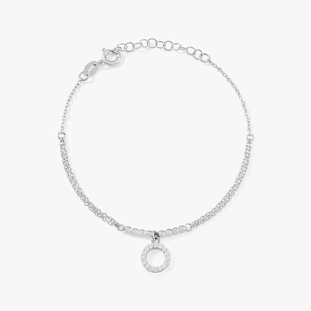 Bracelet Satheen Argent Blanc Oxyde De Zirconium - Bracelets fantaisie Femme | Marc Orian