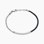 Bracelet Cuir De Vache Bleu - Bracelets cuir Homme | Marc Orian