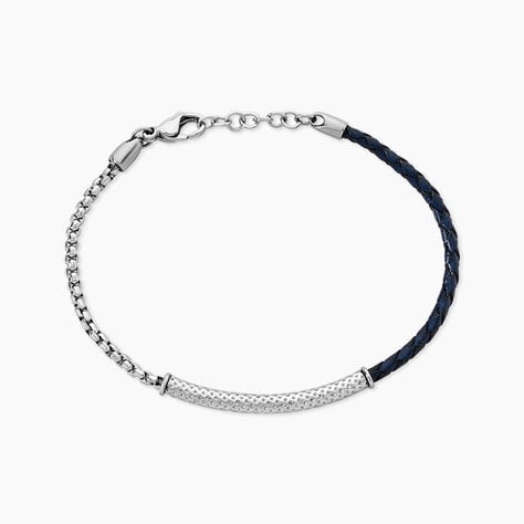 Bracelet Cuir De Vache Bleu - Bracelets cuir Homme | Marc Orian